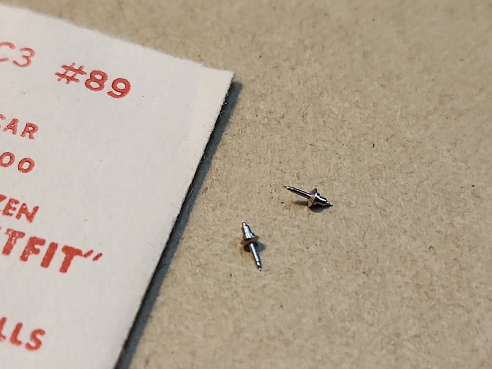 Lot Of 2 NOS Bestfit 8C3 89 Enicar 10-1/2L 410-1000 Balance Staffs Parts Spares