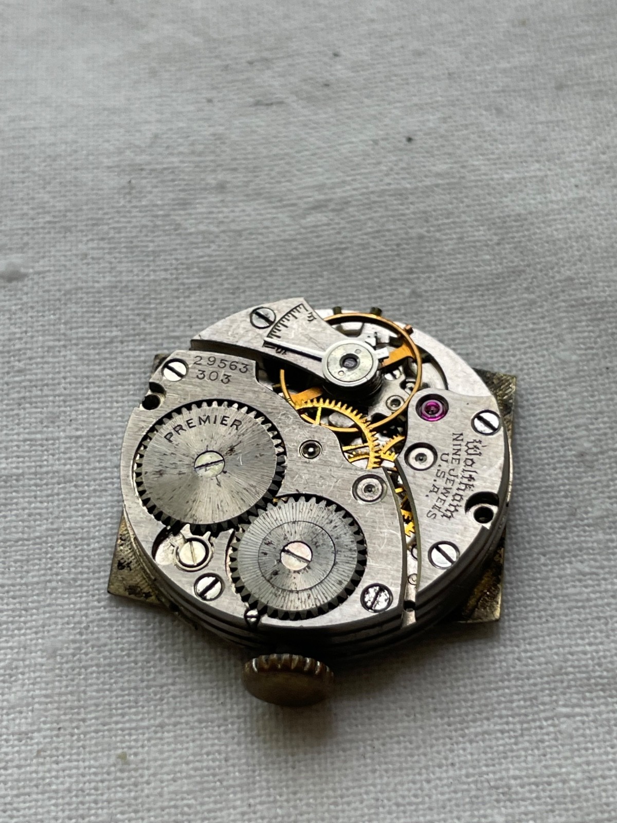 Waltham Premier – movement for mens watch AS IS good balance!, lot 1806