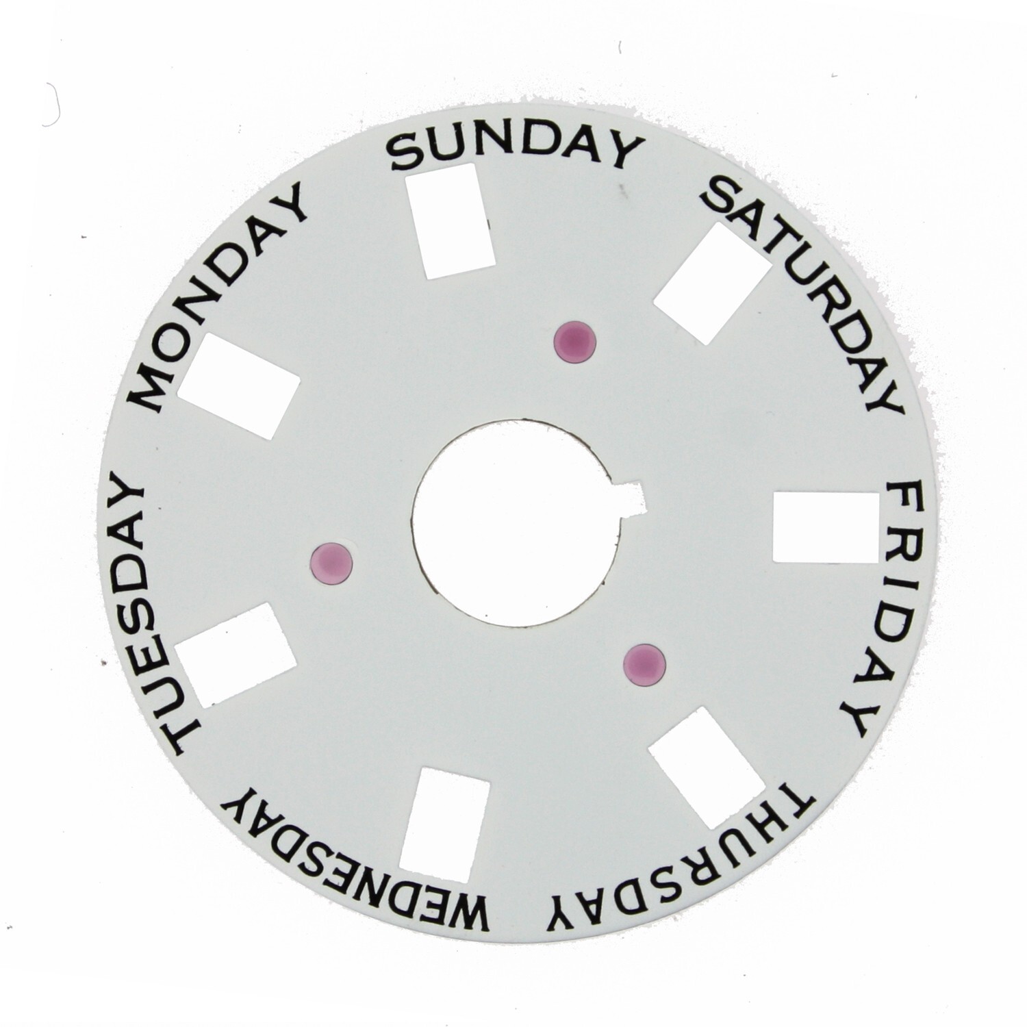 Calendar Day Disc fits ROLEX OYSTER QUARTZ Day Date 5055 19018 19019 White