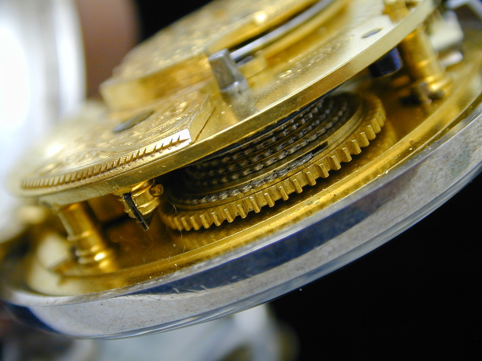 VINTAGE 1800S 1820S VERGE FUSEE ROBERTS LONDON SILVER POCKET WATCH