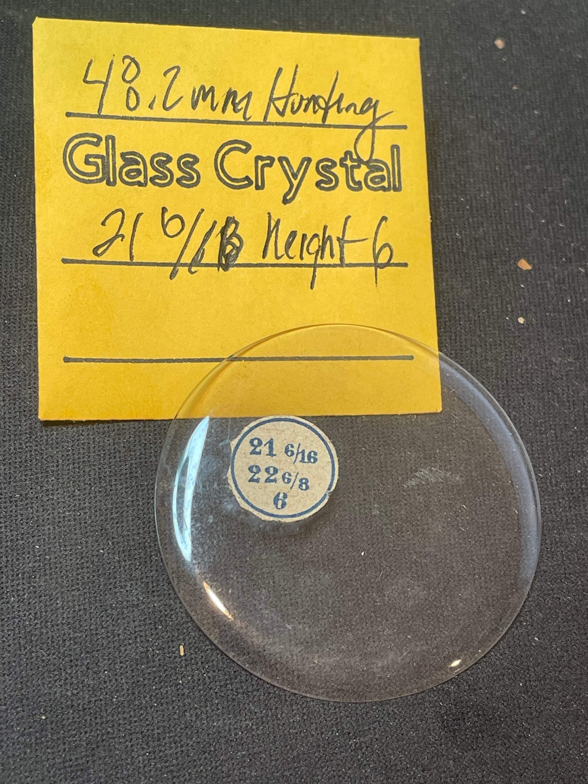 Vintage Glass Hunting Case Watch Crystal 21-6/16 (~48.2mm) – NOS