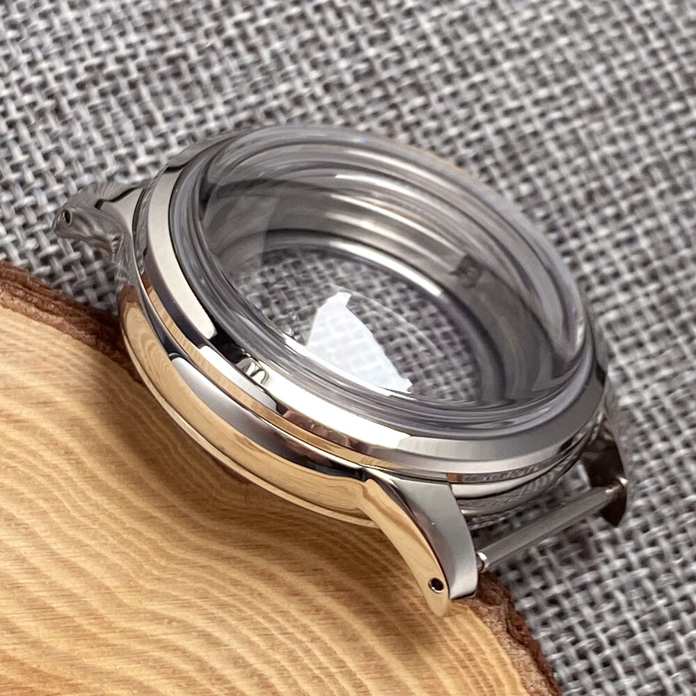 20BAR Dive Polished Watch Case Domed Sapphire 40mm Fit NH35A NH34 GMT Glass Back