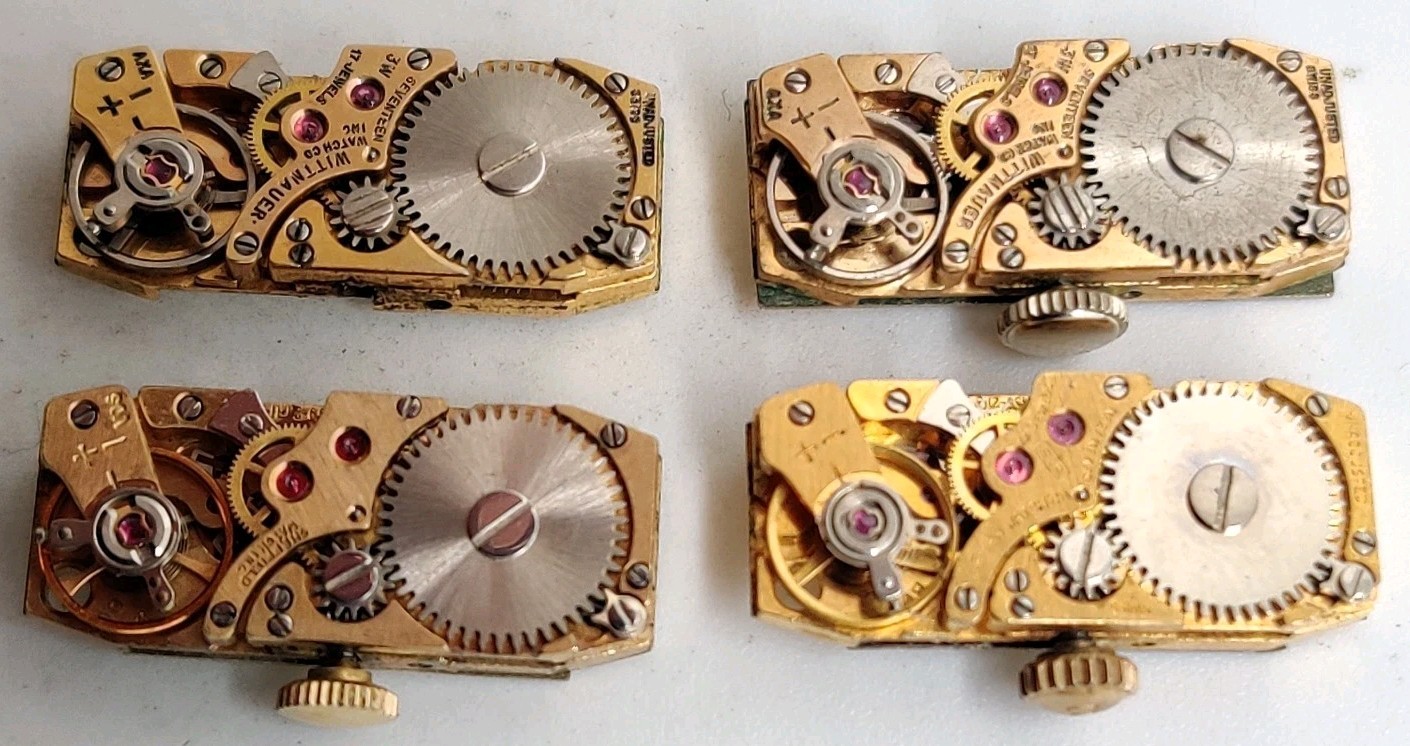 Lot Of 4 FHF Fontainemelon Cal. 59 movements Run For Repair