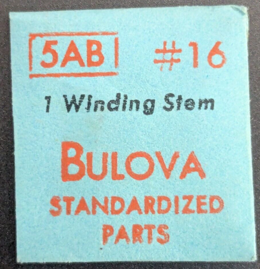 NOS NEW Genuine Bulova Cal. 5AB – # 16 Winding Stem – Vintage Watch Part