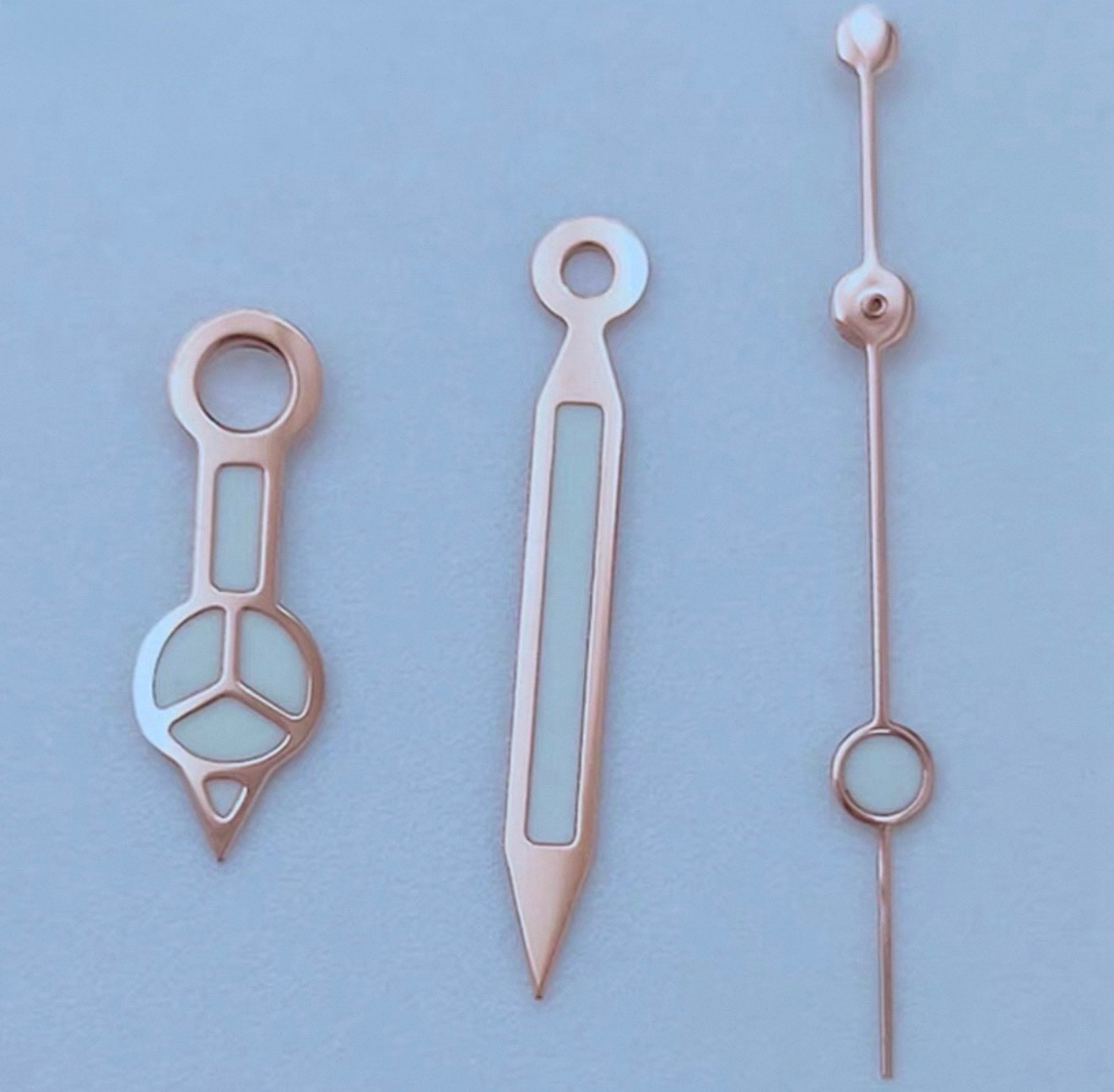 1 Set Watch Hands For NH35 NH36 ETA2824/2836 Luminous 8×12.5×12.5mm Rose Gold