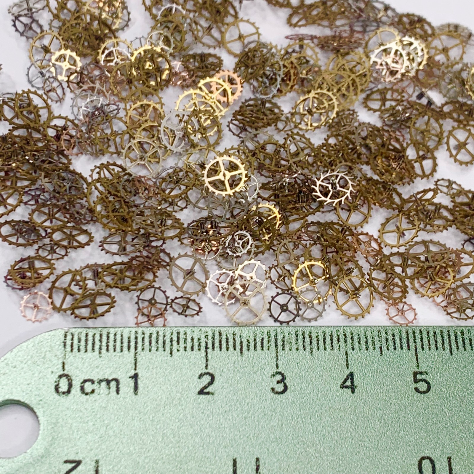 50 Escape Wheels Silver Rose Gold Copper Watch Part Part Gears Lot Steampunk Art