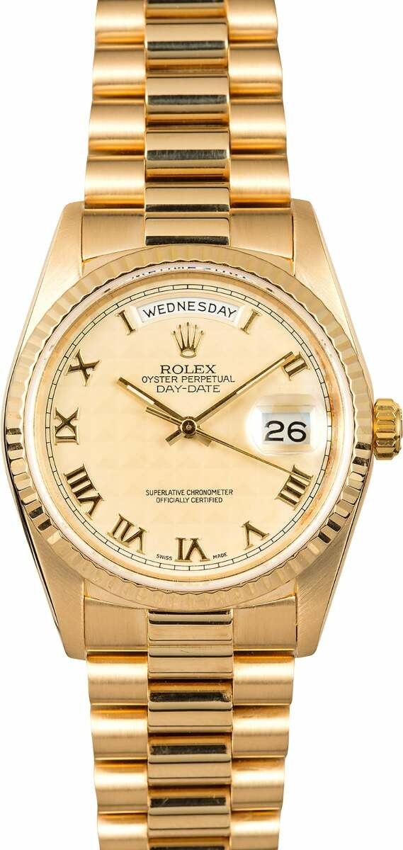 18KY FLUTED BEZEL FOR ROLEX 18048, 18078, 18208, 18238, 18248, 18308