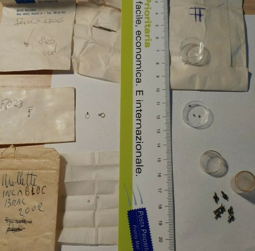 Lotto di ricambi per orologi vintage vari (Seiko e altri), per riparazioni