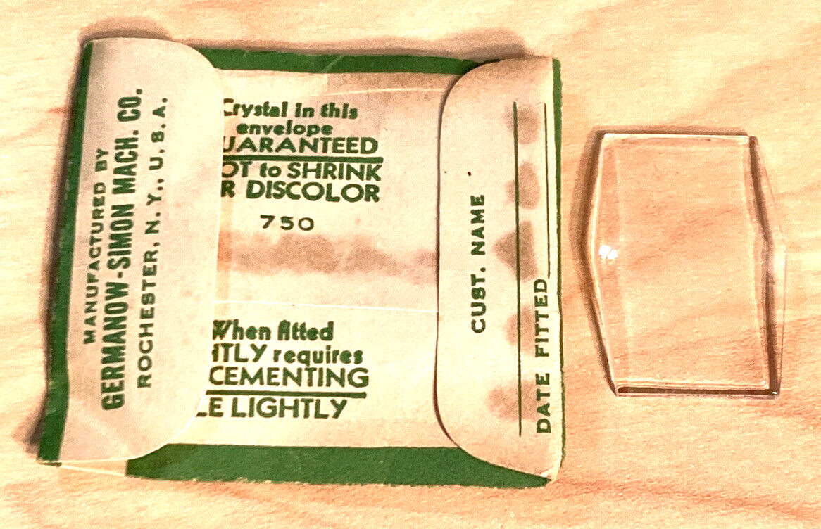 Vintage Flexo Watch Crystals PMH545 750 Germanow Simon Mach