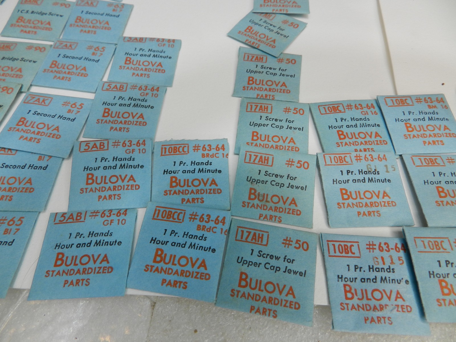 Vintage New Old Stock Watchmaker Bulova Standardized Parts Mixed 125 pcs (O39J)