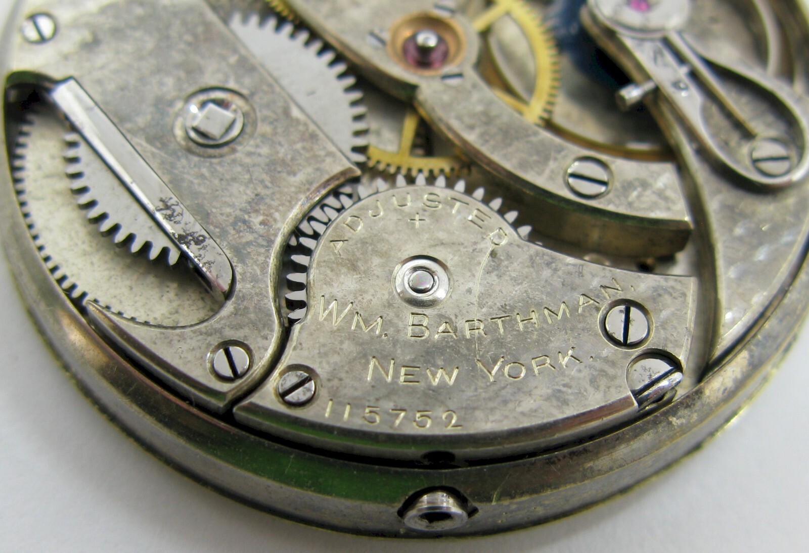 Quality Agassiz Pocket Watch Movement for parts .. OF 39.2 mm fit Open Face