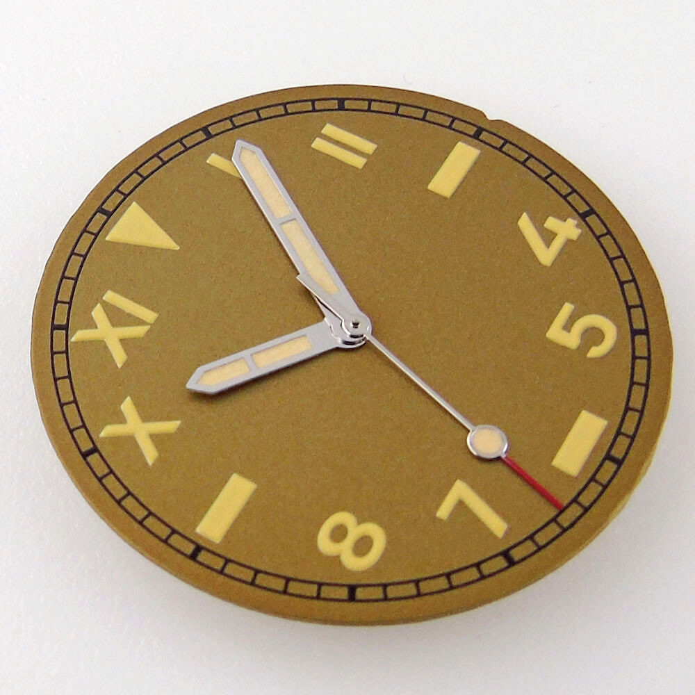 29mm Luminous Black Watch Dial Hand Fit miyota 8215 8215 NH35 NH36 2824 2836