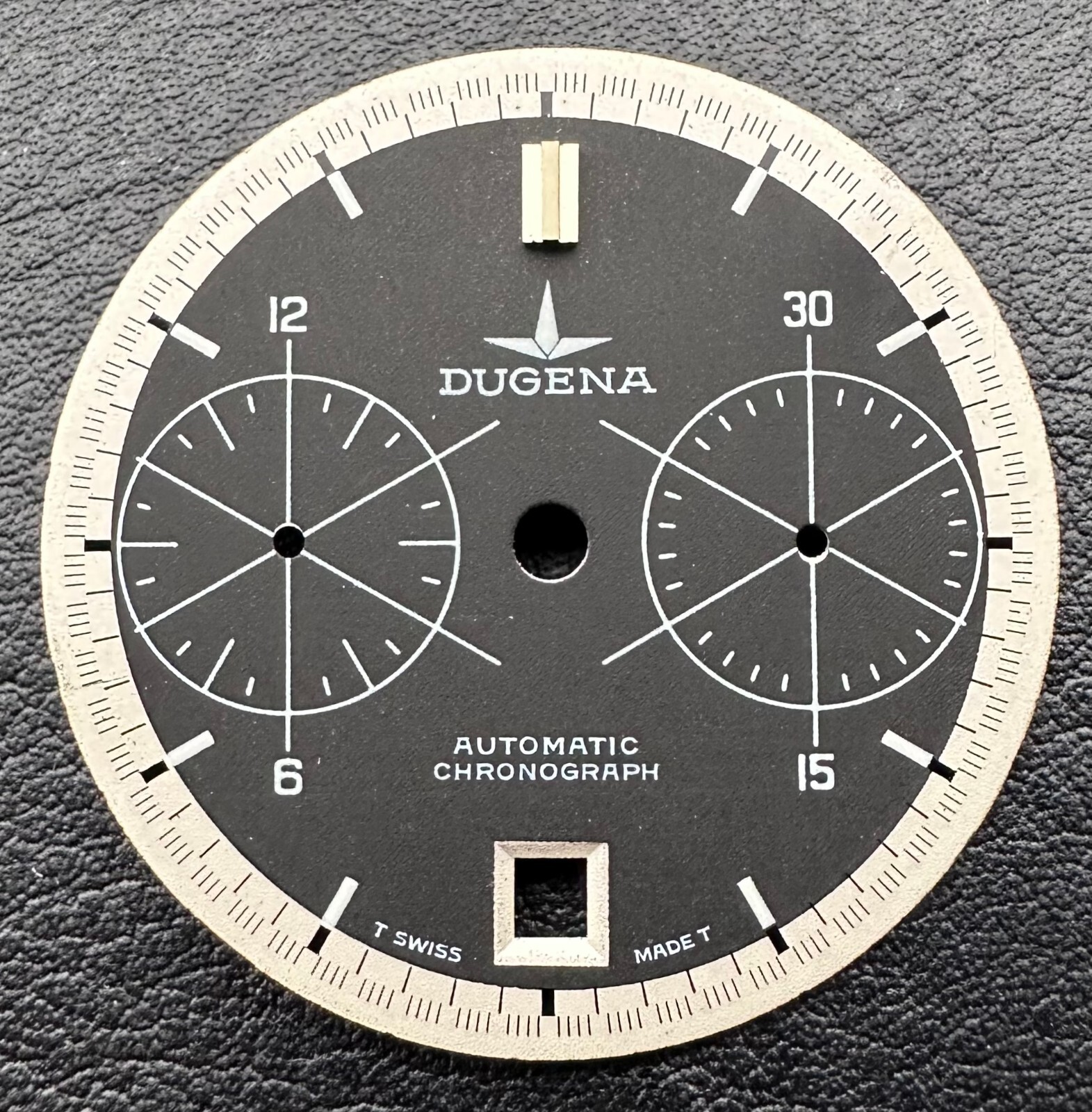 DIAL FOR BUREN CAL 12 DUGENA HEUER BREITLING VINTAGE CHRONOGRAPH Ø 30.5MM SWISS