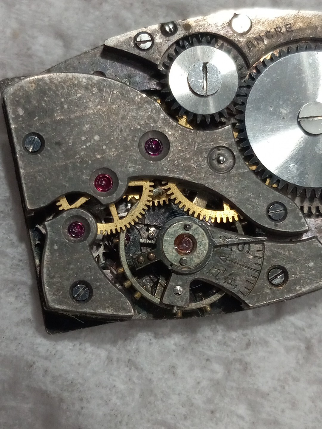 ART DECO WW2 ERA SWISS MEN’S MECHANICAL BLACK DIAL WATCH MOVEMENT”BRAKO” ANCRE