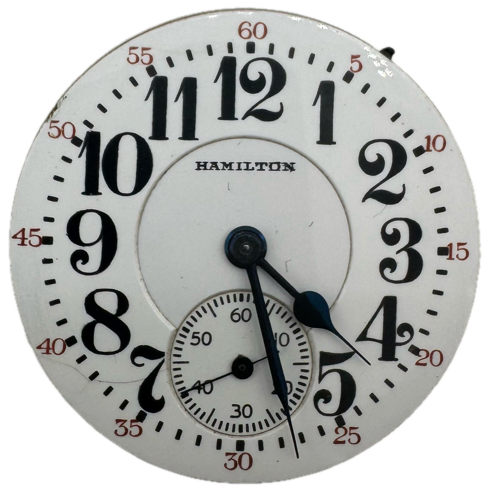 Vintage 16s 1927 Hamilton Blind Man Dial 21J Pocket Watch Movement 992 Railroad