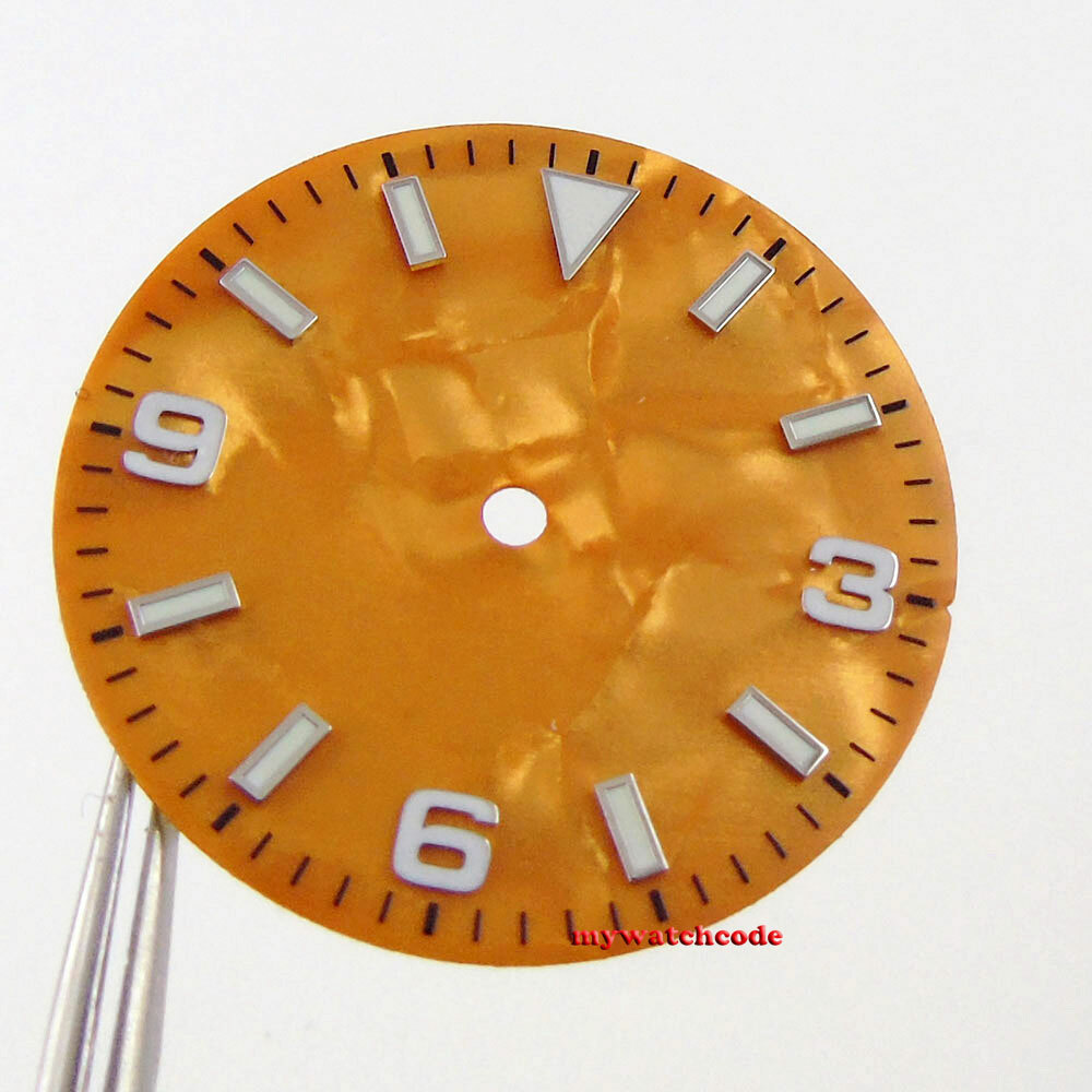 29mm Orange Blue Black White Shell Dial Fit NH35 NH36 eta 2824 2836 miyota 8215