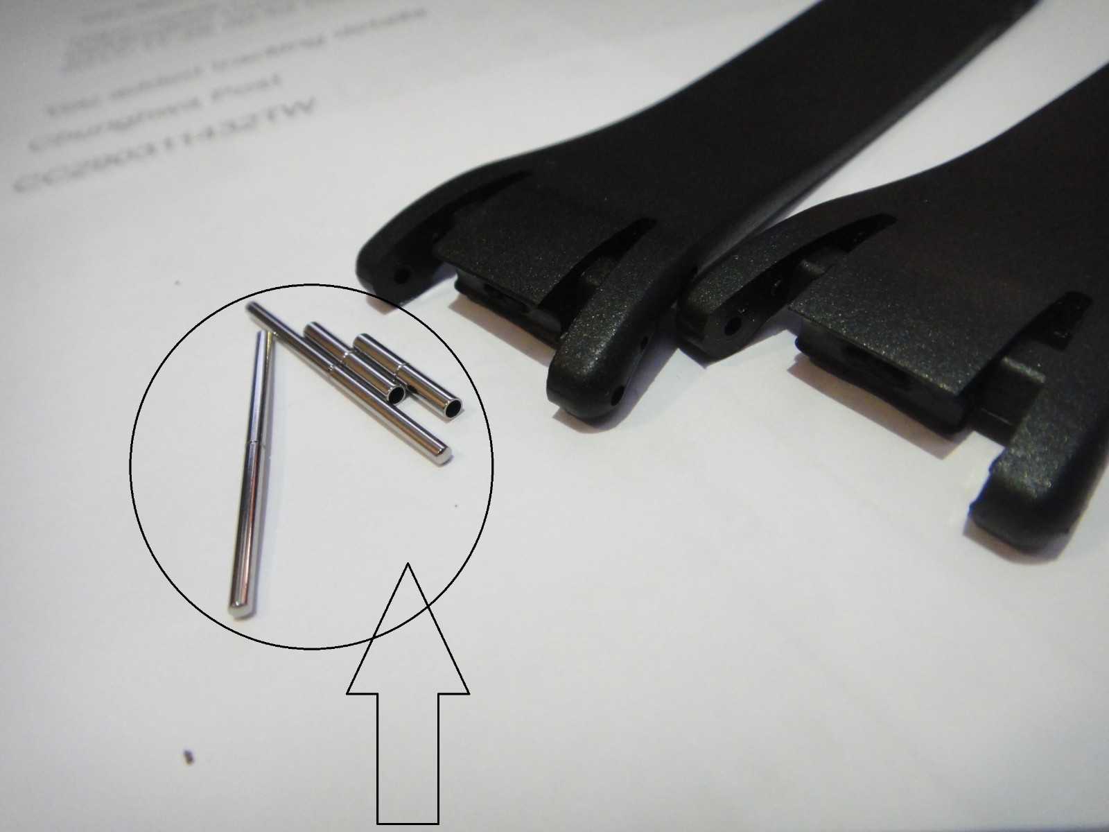 2 ORIS bar pin tube for TT3 Day Date Rubber band strap case# 7587 7588 7589 7590