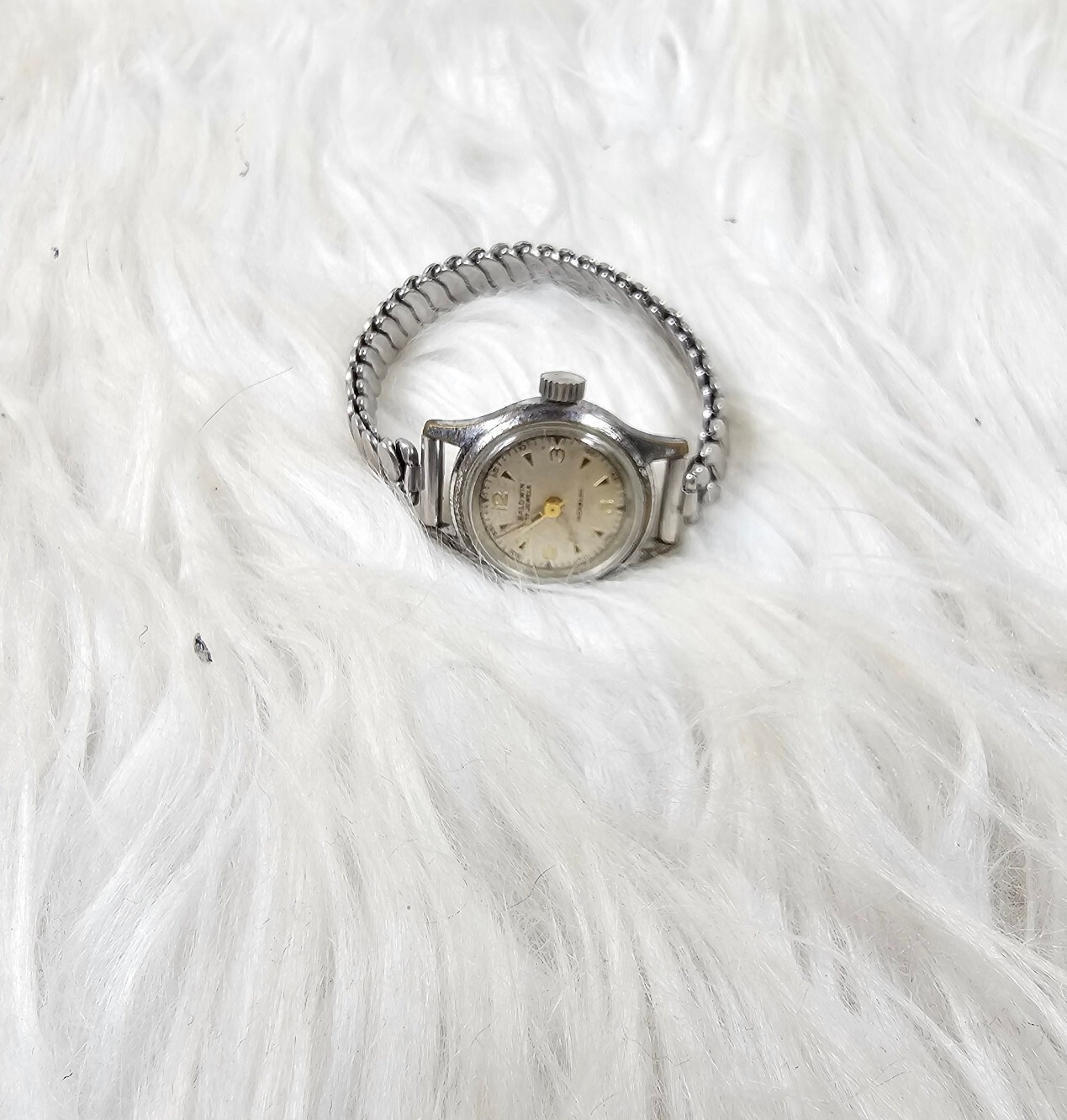 Vintage 1940’s Baldwin 17 Jewels Incabloc French Dress Watch w/Midsize All SS