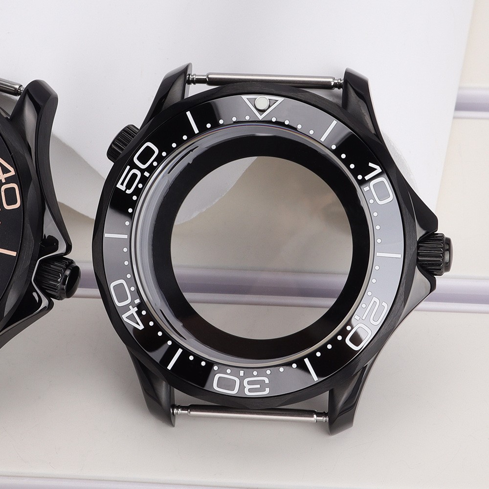 Black 41mm Watch Case For Seiko NH34 NH35 NH36 For Heritage Models Repair Parts