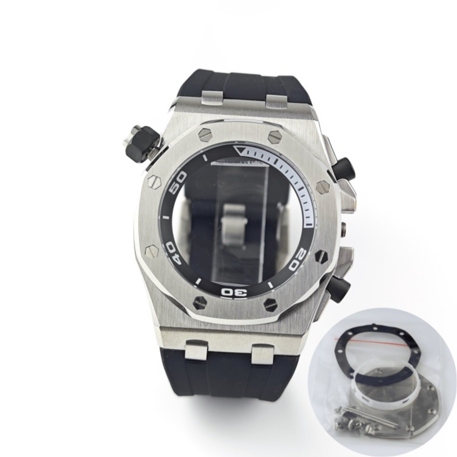 VK64 Dial 30mm White Orange Fit VK64 Movement Watch Accessories Watch Dial