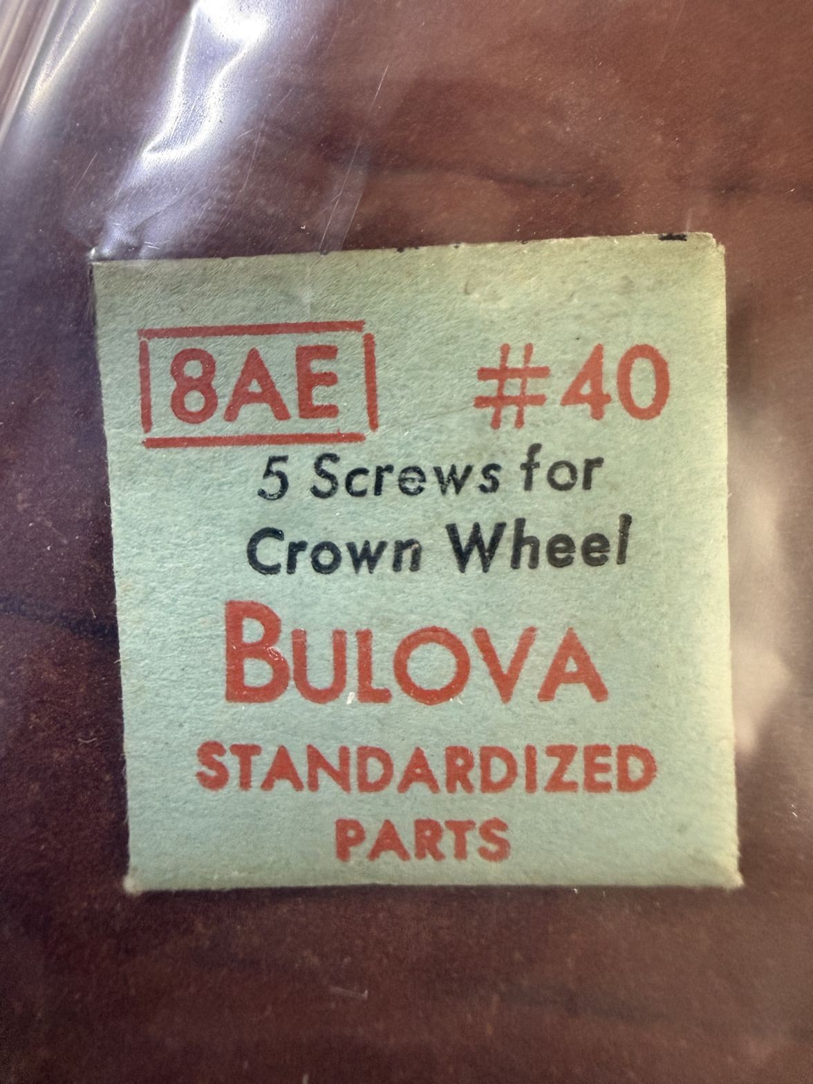 Bulova 8AE Screws For Crown Wheel #40 NOS Genuine Vintage Watch Part NEW
