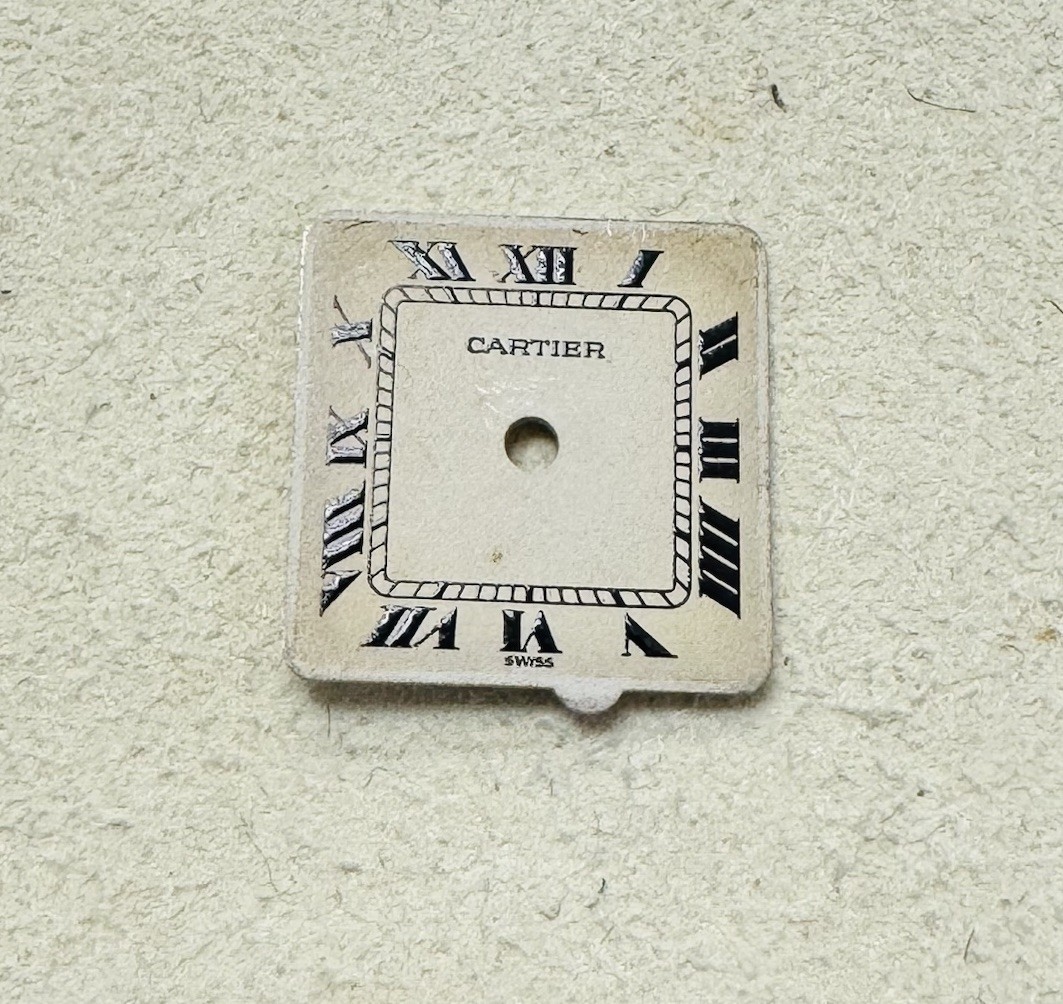 Cartier Panthere Small Square White Dial Part for Repair 13.5×13.3mm