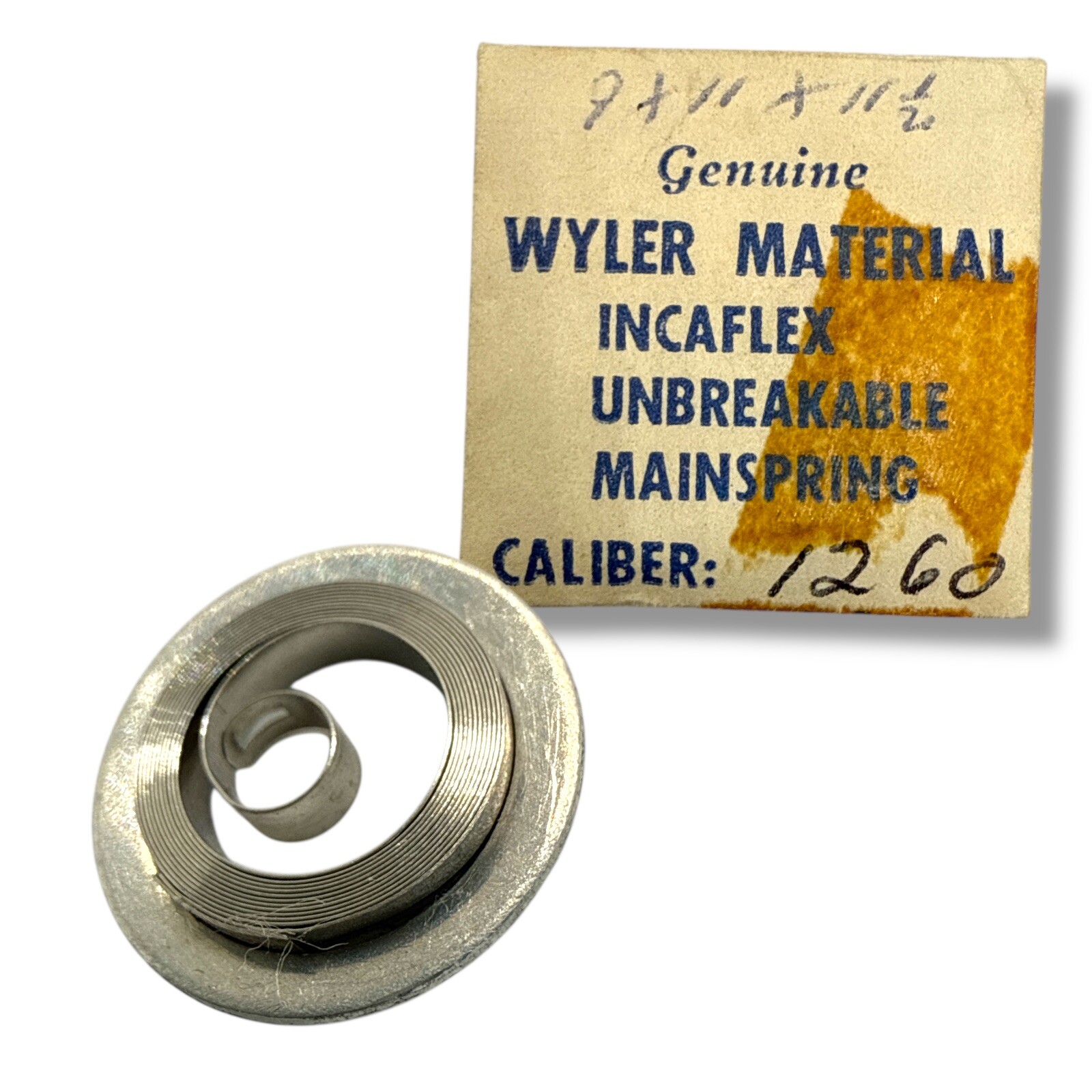 Wyler 1260 Mainspring 9 x 11 x 11 1/2 Watch Part Alloy NOS Read!