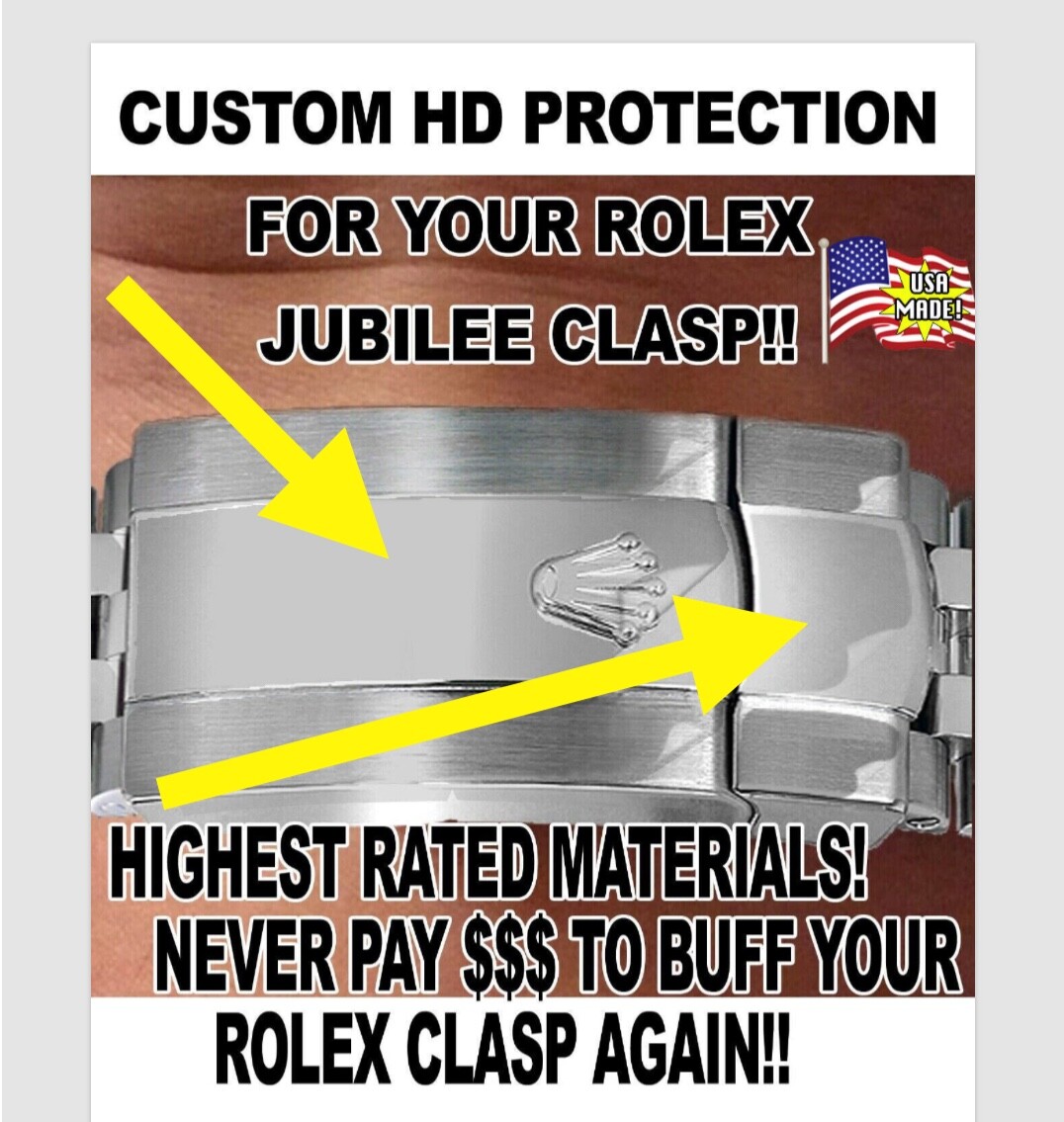 Protectors for-Rolex Datejust only Center Raised Clasp HD CLR HIGHEST RATINGS x2