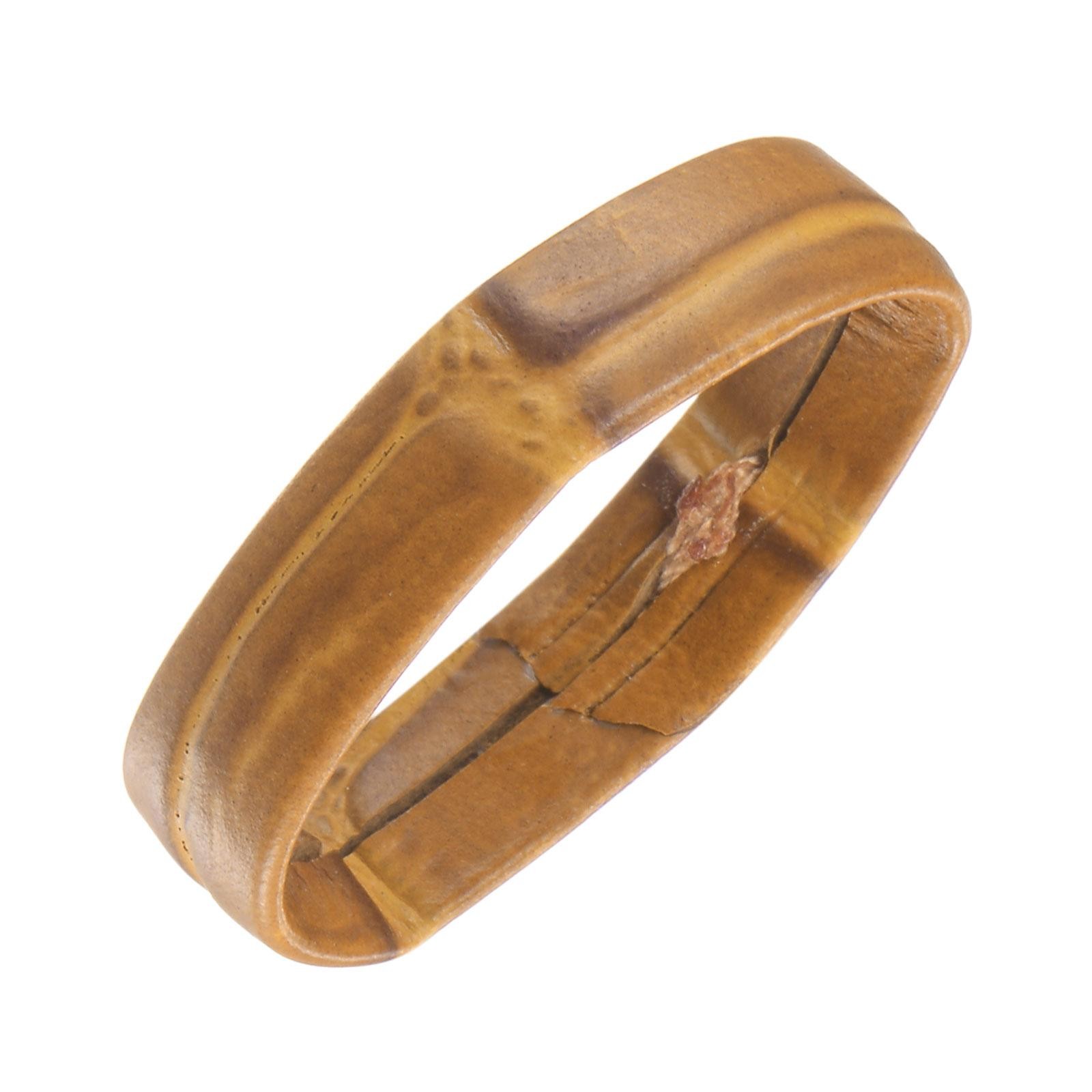 PU Leather Loops Retaining Ring Keeper for 20mm Width Watch Band, Brown 2 Pcs