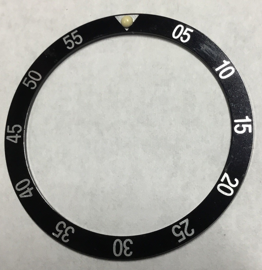 New SEIKO Polished Black Bezel Insert For STX007/SRPD 38mm Out 31mm In For Parts