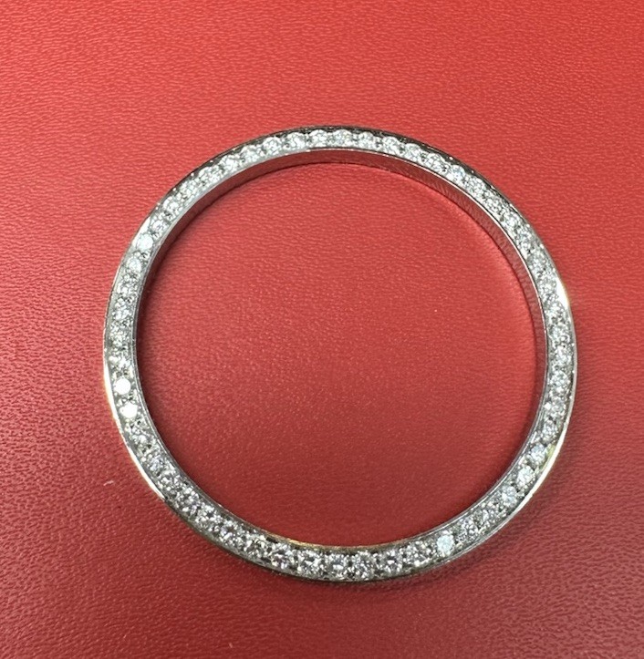 LAB GROWN Mens Date Steel Diamond Bezel For Rolex 36MM 1.10 Cts LAB GROWN Dias.
