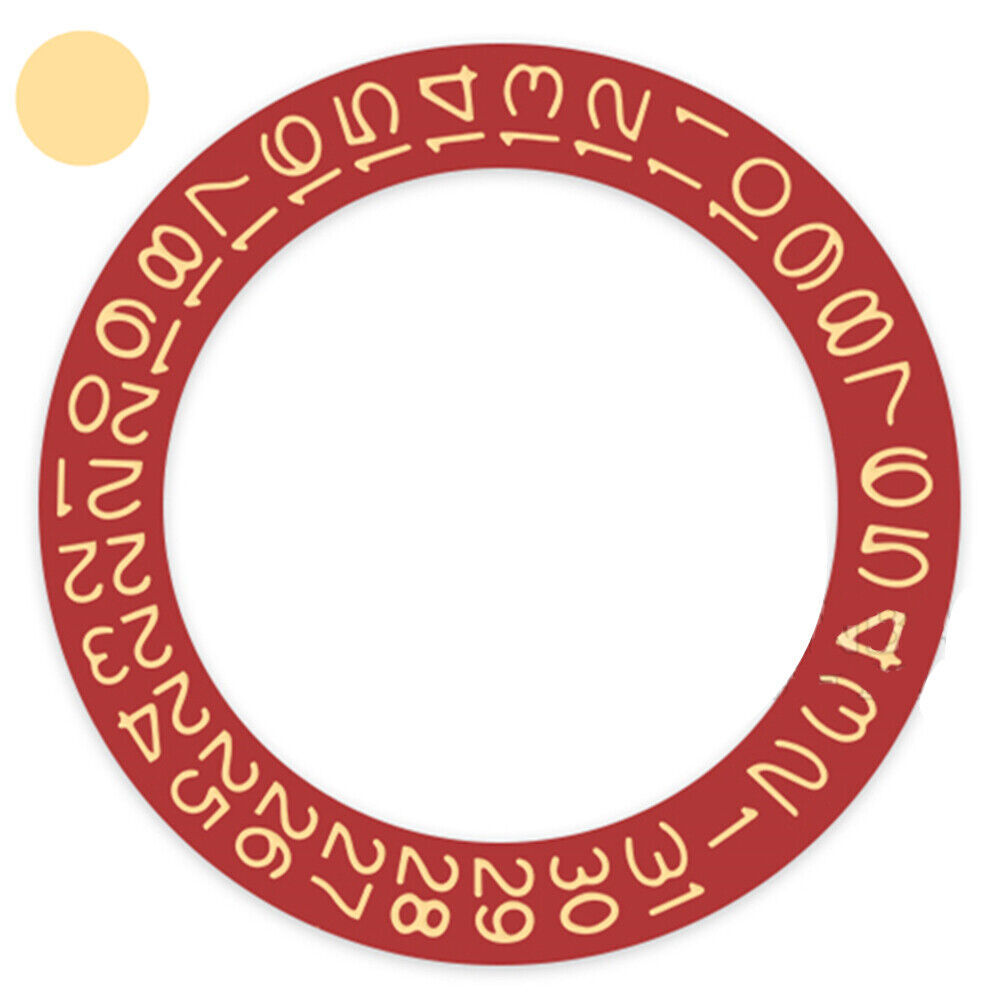 Royal Yellow Font Disk Date Wheel with Red Background for NH36 NH35