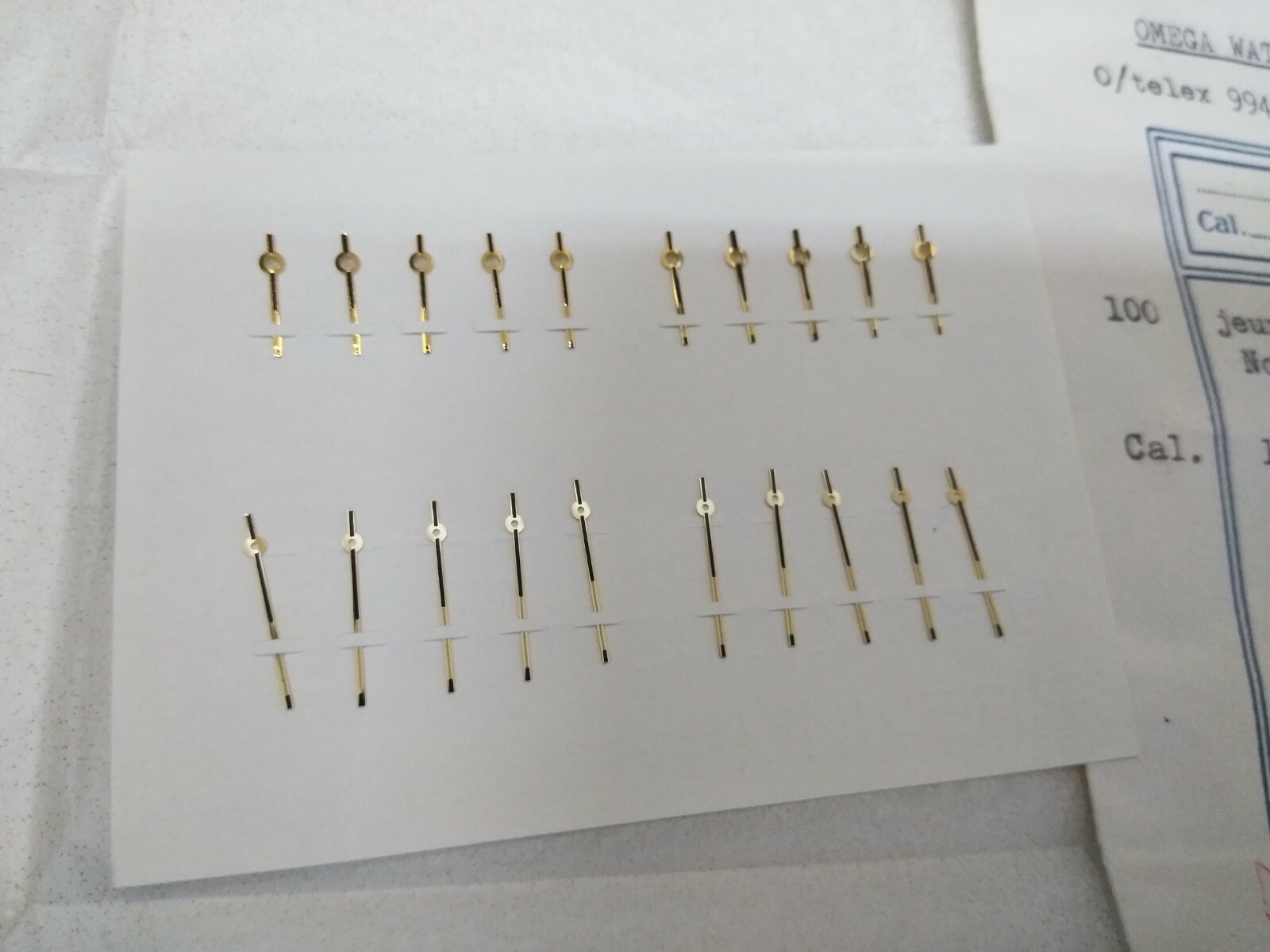 Omega Caliber 1020 watch hands, minute /hour price for one pair only.