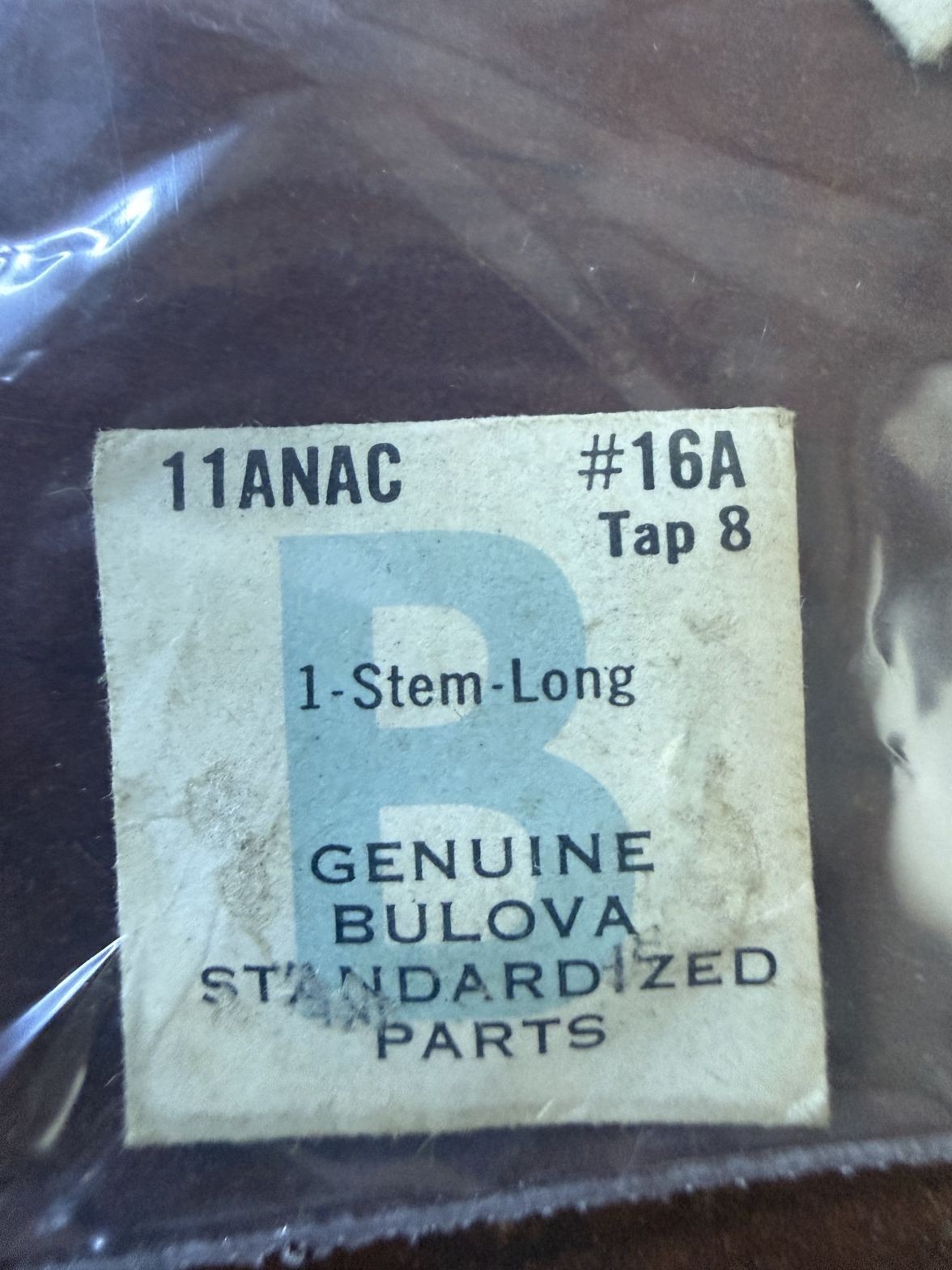 Bulova 11ANAC Stem-Long #16A NOS Genuine Vintage Watch Part New Old Stock