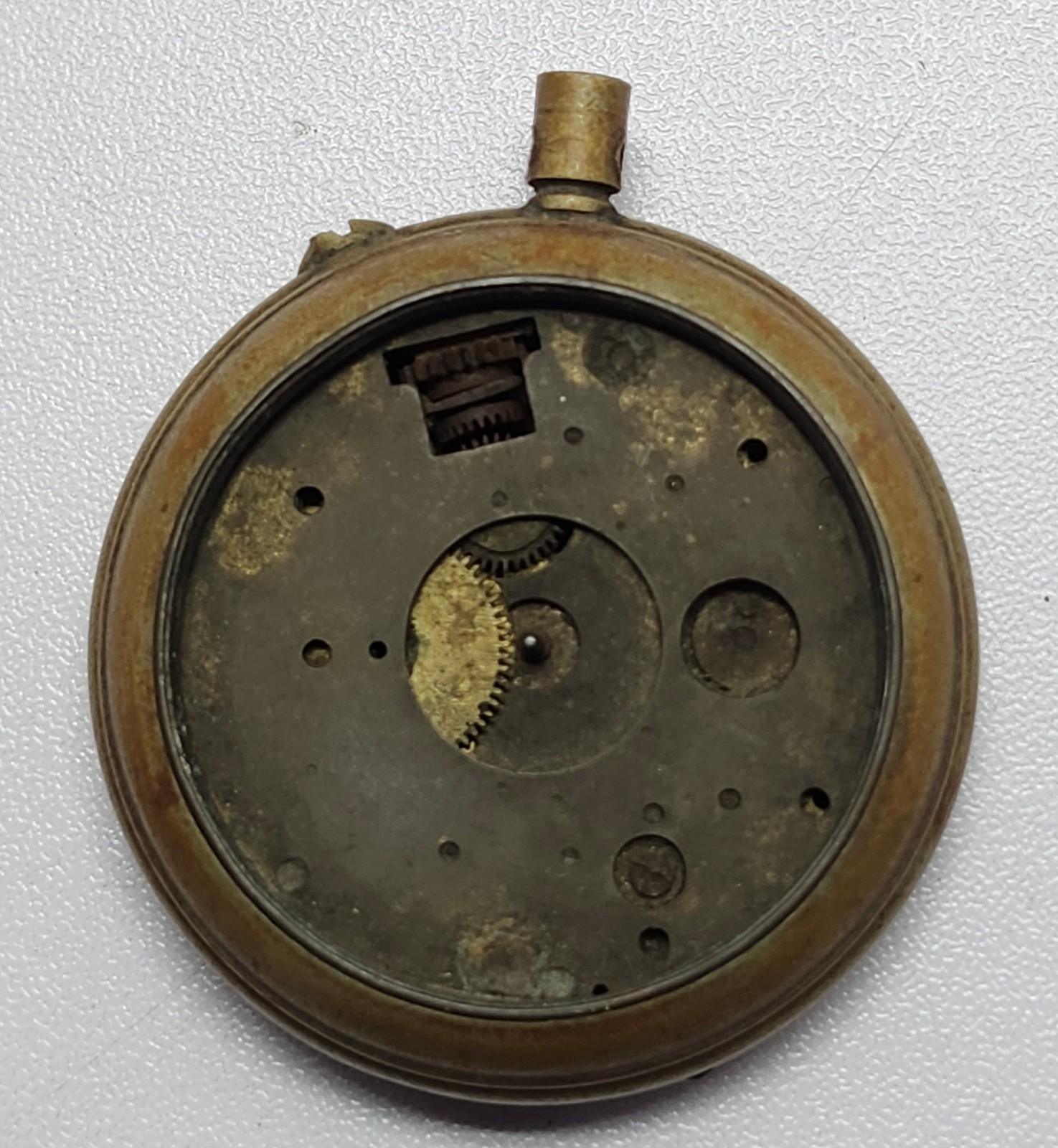 Systeme Roskopf Pocket Watch Movement Case Salvage Parts Repair As Is