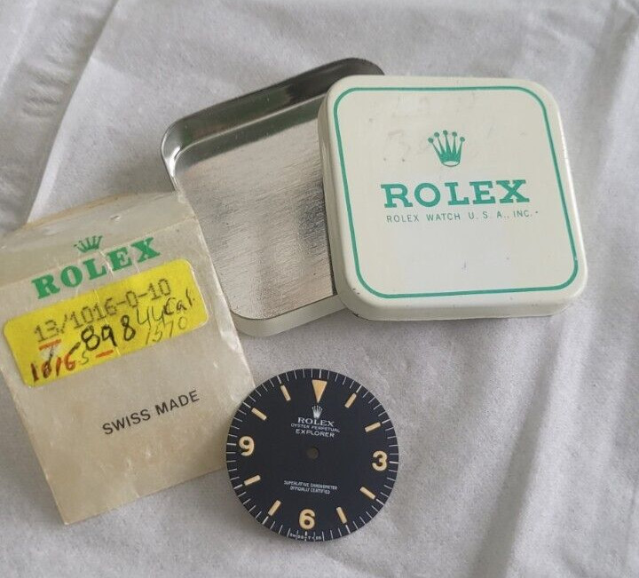 Vintage 100% original Rolex 1016 Explorer I dial.Tritium Matte,beautiful Patina!