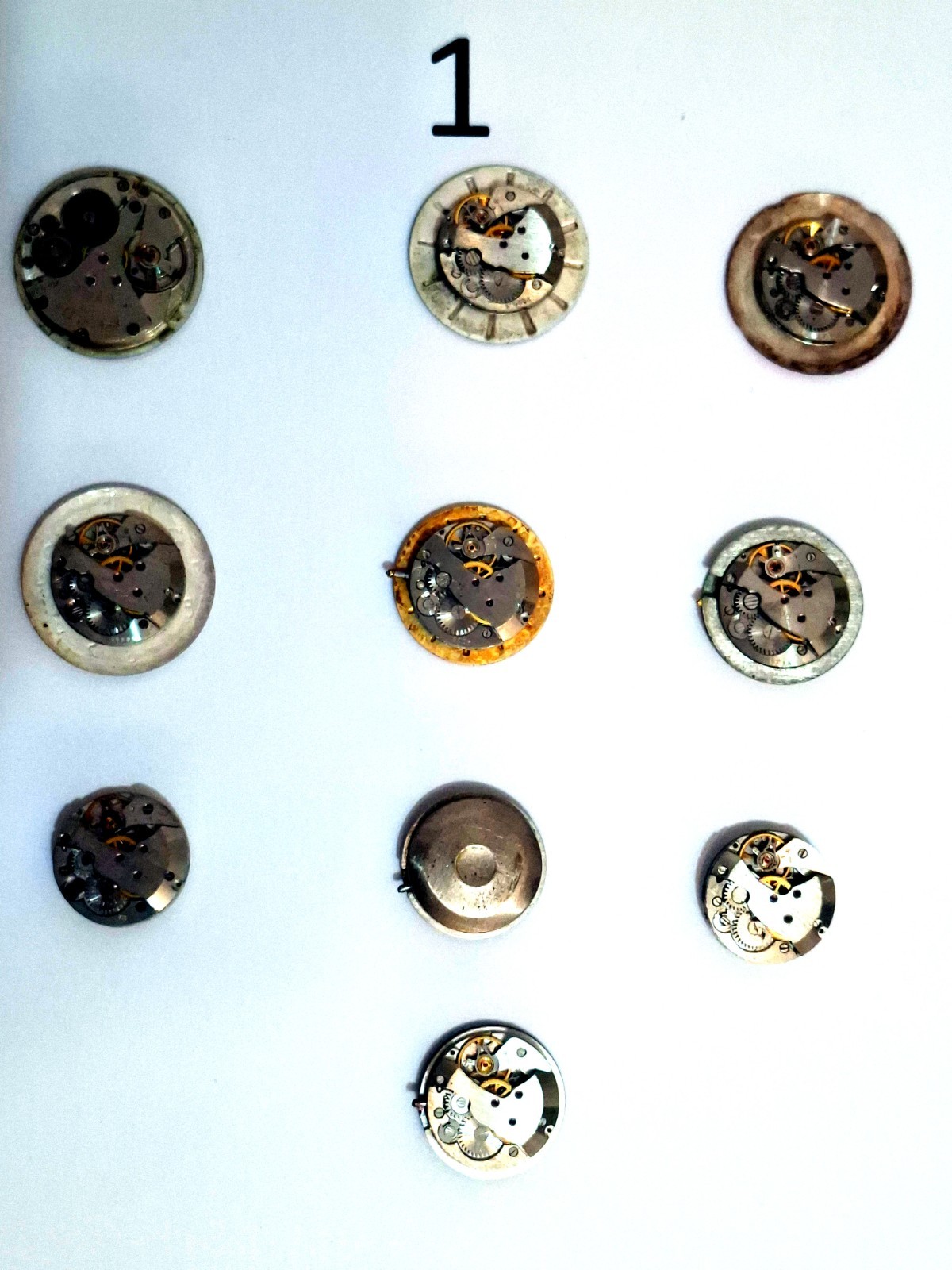Lot 40 Soviet Watch Movements Zarja Poljot 17J w/Dial, Individually Bagged