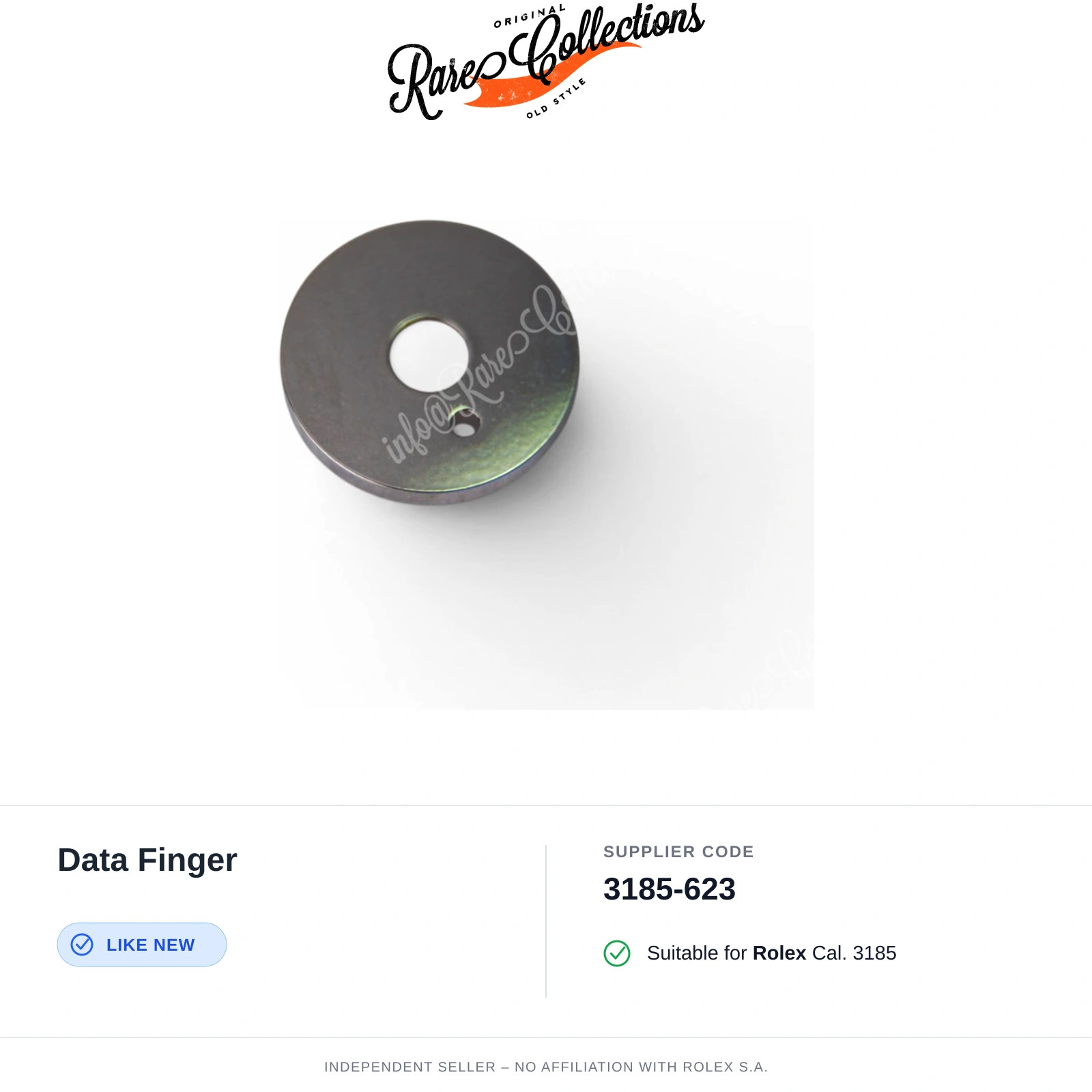 Data Finger for Rolex (cod. 3185-623) — Excellent Condition