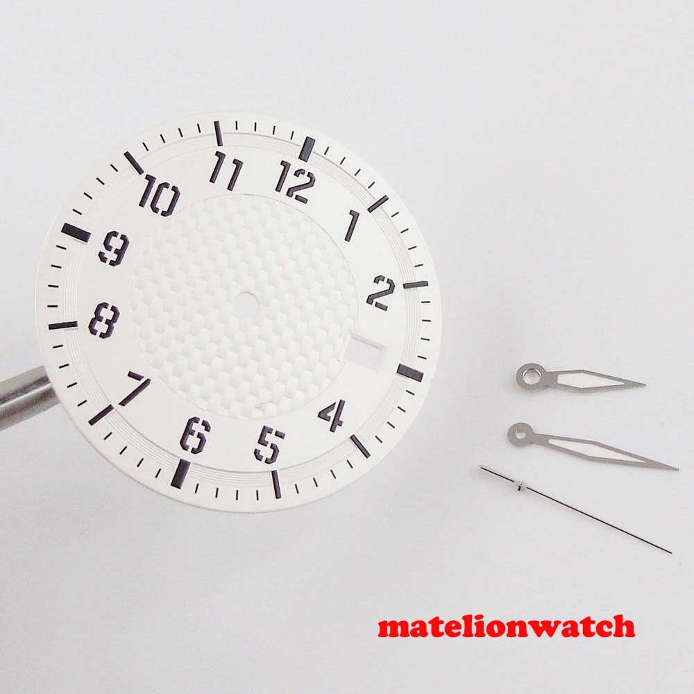 Fit For NH35/NH35A Sterile Watch Dial+Hands Black/White/Green/Coffee Date Window