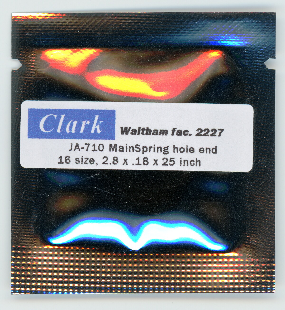 Waltham 16 size Mainspring JA-710 Factory # 2227 “CLARK”