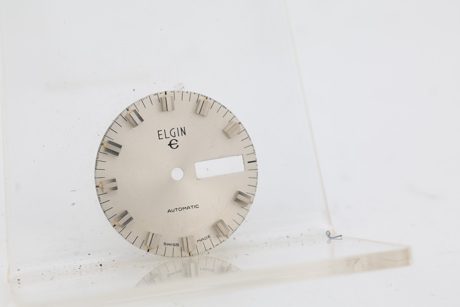 ELGIN AUTOMATIC SWISS WRIST WATCH DIAL, RAISED INDICES, 28.85mm (LS)
