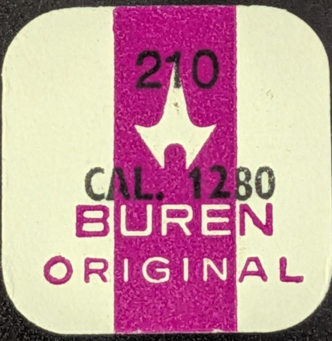 NOS Genuine Buren Cal. 1280 – Part# 210 – Third Wheel & Pinion