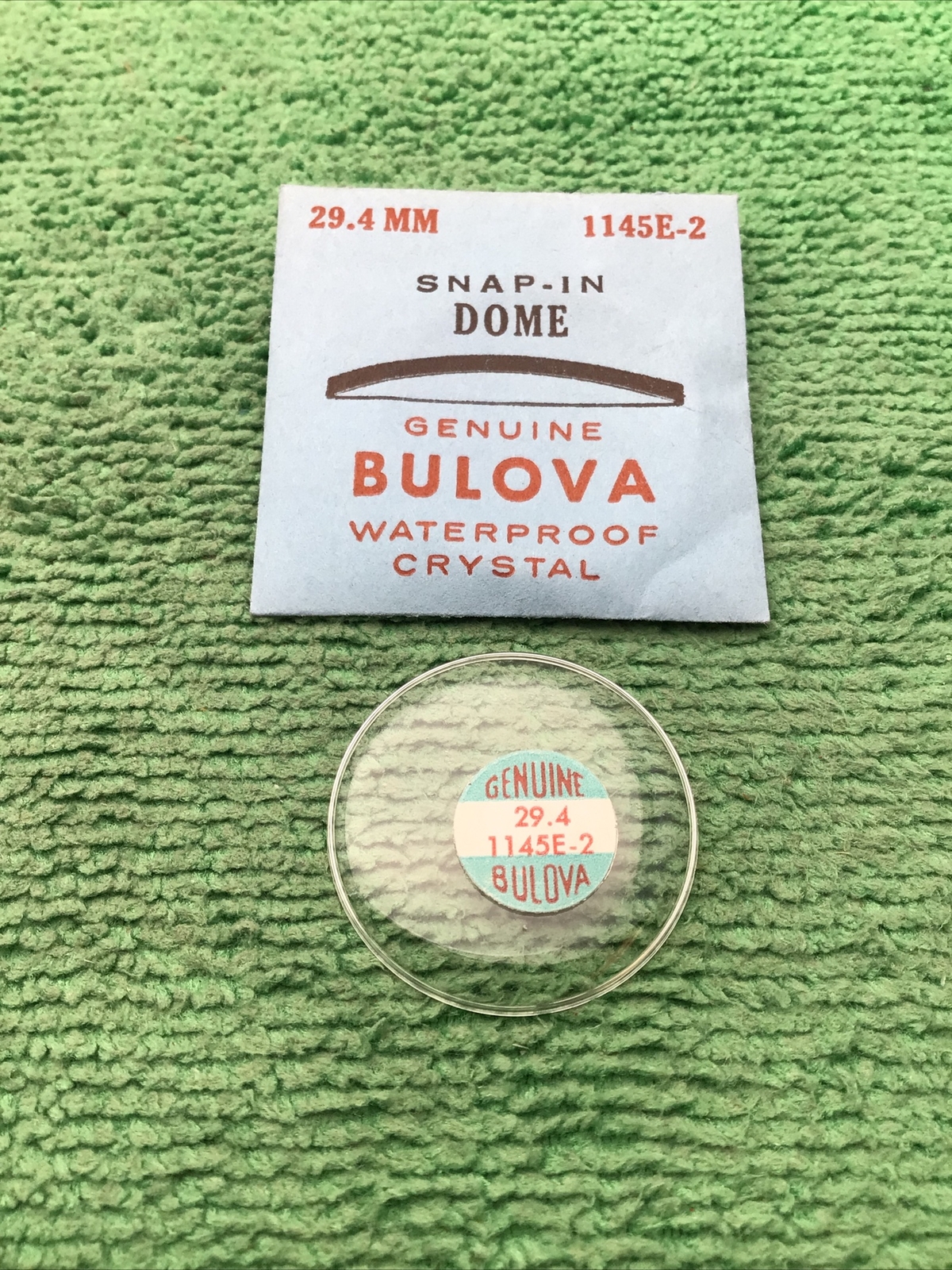 Genuine Bulova Accutron Part # 1145E-2, 29.4 mm Watch Crystal