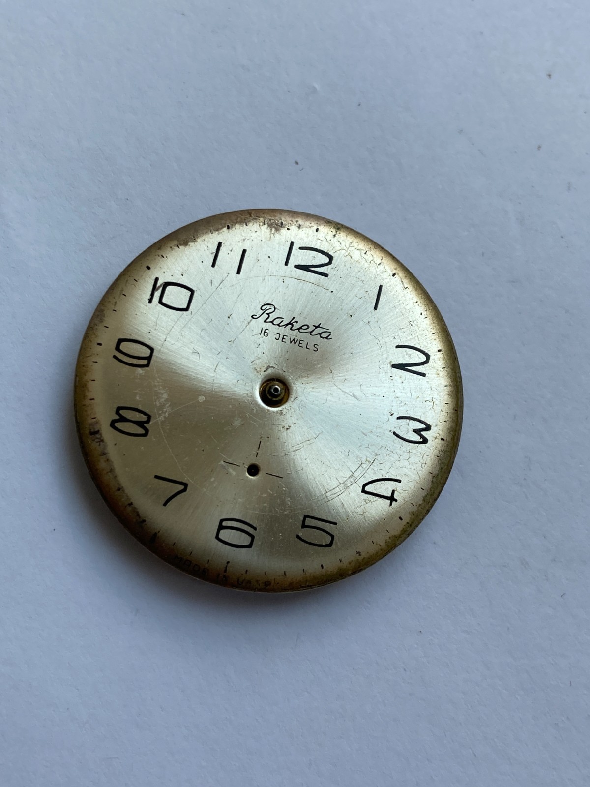 VINTAGE MEN WRIST WATCH FOR PARTS MOVEMENT RAKETA CCCR PAKETA CAL. 2603 16J