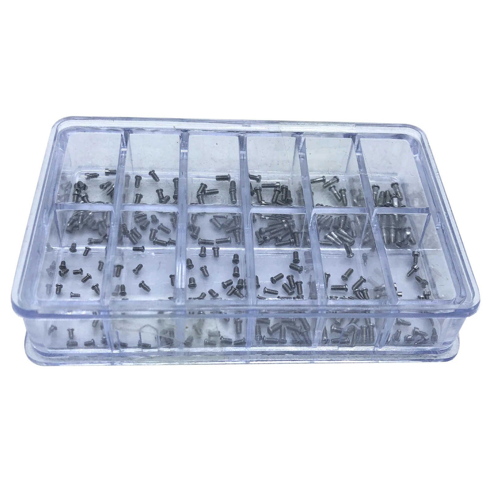 Steel Flat Watch Back Case Screws 12 Different Size One Slotted Head Bottom Case