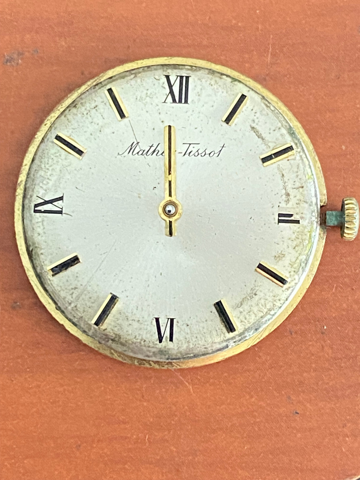VINTAGE MEN’S MATHEY-TISSOT WRIST WATCH MOVEMENT, CAL. 100, RUNNING GREAT , 17 J