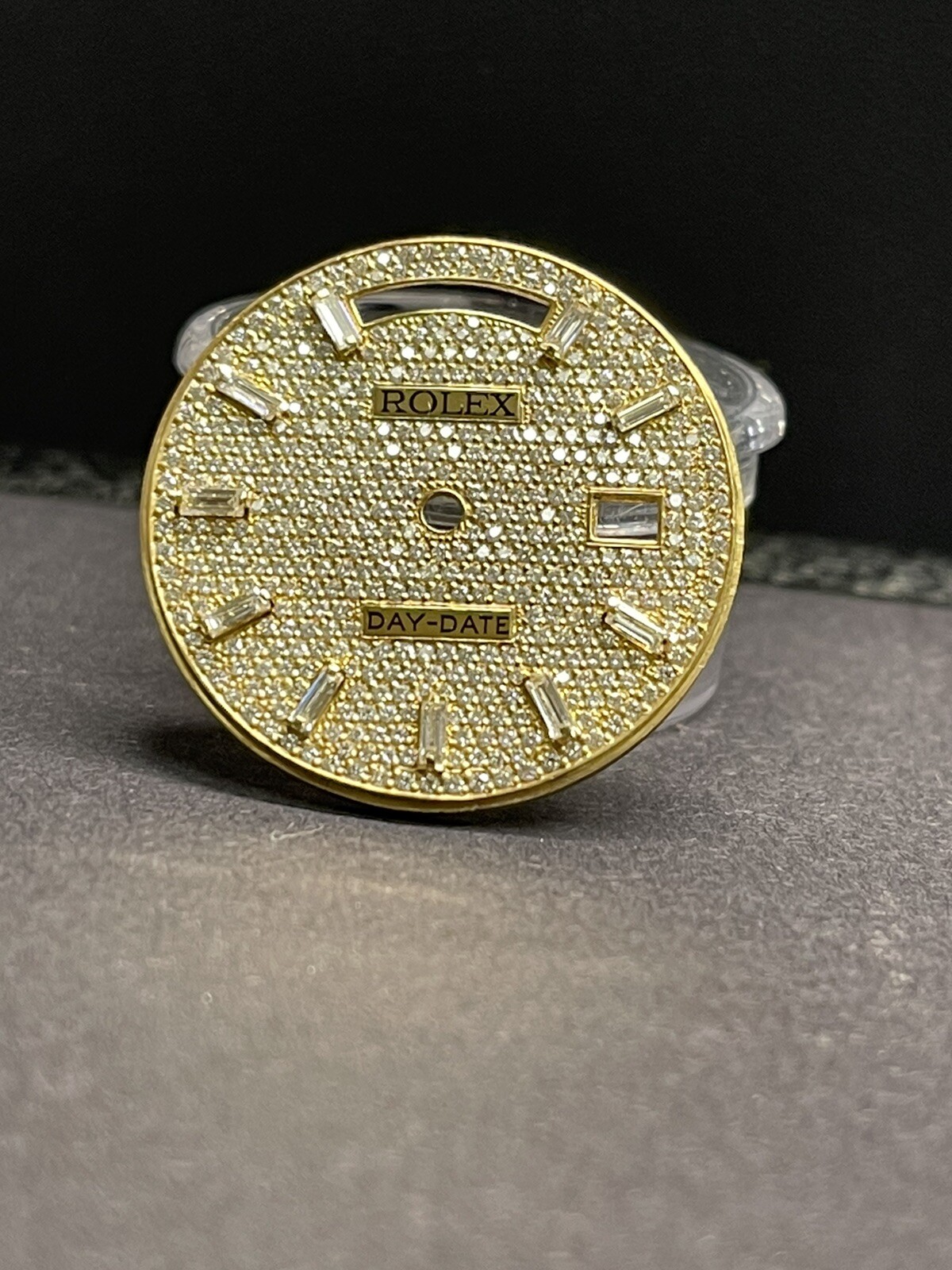 Rolex Day Date Nonquickset Pave Dial Hours Markers 10 Baguett Two Tones