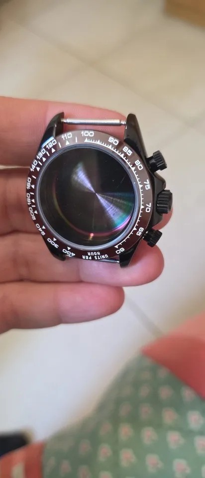 39mm Stainless Steel Watch Case Sapphire Glass Ceramic Bezel Parts Set