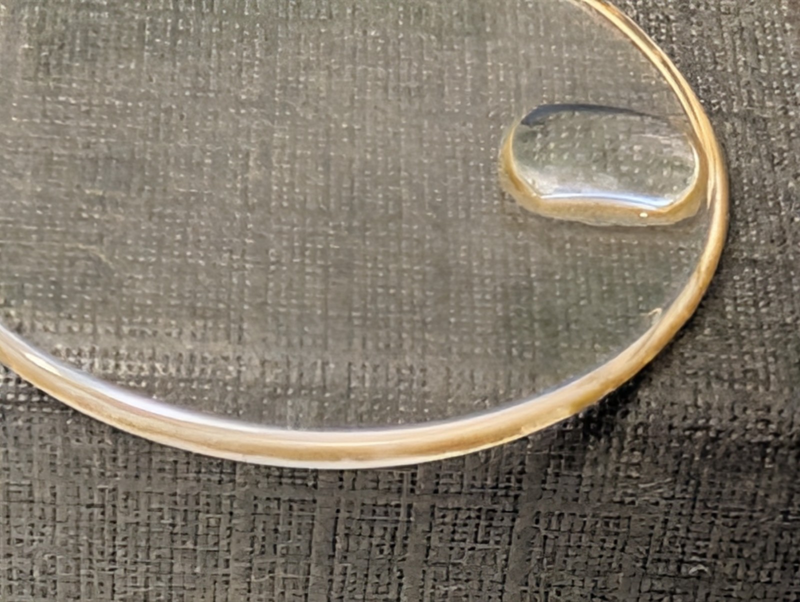 Genuine Rolex 246c Midsize Sapphire Crystal used, 25.3mm diameter loupe cracks