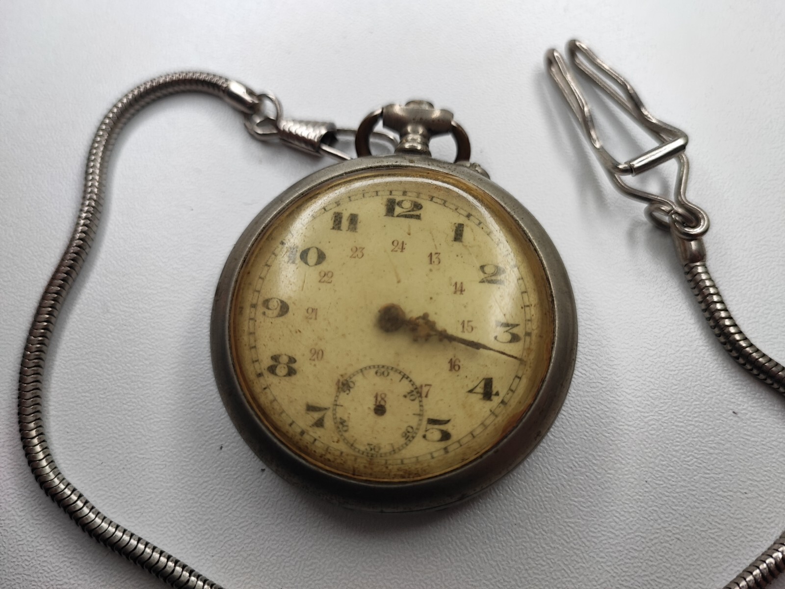 Argentan pocket Watch – 48.8 mm – for parts and spares